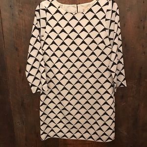 J. Crew Black/White Shift Dress